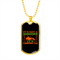 Camper Necklace Camping Flu Necklace Stainless Steel or 18k Gold Dog Tag 24" Chain-Express Your Love Gifts
