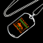 Camper Necklace Camping Flu Necklace Stainless Steel or 18k Gold Dog Tag 24" Chain-Express Your Love Gifts