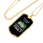 Camper Necklace Camping Friend's Fault White Necklace Stainless Steel or 18k Gold Dog Tag 24" Chain-Express Your Love Gifts