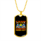 Camper Necklace Camping Friends Necklace Stainless Steel or 18k Gold Dog Tag 24" Chain-Express Your Love Gifts