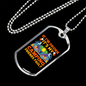 Camper Necklace Camping Friends Necklace Stainless Steel or 18k Gold Dog Tag 24" Chain-Express Your Love Gifts