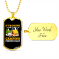 Camper Necklace Camping Friends White Necklace Stainless Steel or 18k Gold Dog Tag 24" Chain-Express Your Love Gifts