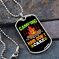Camper Necklace Camping Hair Don't CAre Campfire Necklace Stainless Steel or 18k Gold Dog Tag 24" Chain-Express Your Love Gifts