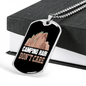 Camper Necklace Camping Hair Don't CAre Necklace Stainless Steel or 18k Gold Dog Tag 24" Chain-Express Your Love Gifts