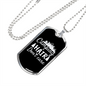 Camper Necklace Camping Hair Don't CAre White Necklace Stainless Steel or 18k Gold Dog Tag 24" Chain-Express Your Love Gifts