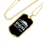 Camper Necklace Camping Hair Don't CAre White Necklace Stainless Steel or 18k Gold Dog Tag 24" Chain-Express Your Love Gifts