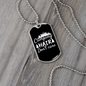 Camper Necklace Camping Hair Don't CAre White Necklace Stainless Steel or 18k Gold Dog Tag 24" Chain-Express Your Love Gifts