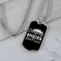 Camper Necklace Camping Hair Don't CAre White Necklace Stainless Steel or 18k Gold Dog Tag 24" Chain-Express Your Love Gifts