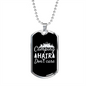 Camper Necklace Camping Hair Don't CAre White Necklace Stainless Steel or 18k Gold Dog Tag 24" Chain-Express Your Love Gifts
