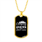 Camper Necklace Camping Hair Don't CAre White Necklace Stainless Steel or 18k Gold Dog Tag 24" Chain-Express Your Love Gifts
