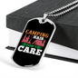 Camper Necklace Camping Hair Necklace Stainless Steel or 18k Gold Dog Tag 24" Chain-Express Your Love Gifts