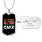 Camper Necklace Camping Hair Necklace Stainless Steel or 18k Gold Dog Tag 24" Chain-Express Your Love Gifts