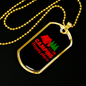 Camper Necklace Camping Happy Place Red Necklace Stainless Steel or 18k Gold Dog Tag 24" Chain-Express Your Love Gifts