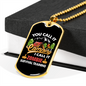 Camper Necklace Camping I Call It Necklace Stainless Steel or 18k Gold Dog Tag 24" Chain-Express Your Love Gifts
