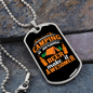 Camper Necklace Camping is Awesome Necklace Stainless Steel or 18k Gold Dog Tag 24" Chain-Express Your Love Gifts