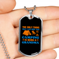 Camper Necklace Camping is Being a Grandma Necklace Stainless Steel or 18k Gold Dog Tag 24" Chain-Express Your Love Gifts