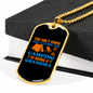 Camper Necklace Camping is Being a Grandma Necklace Stainless Steel or 18k Gold Dog Tag 24" Chain-Express Your Love Gifts