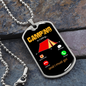 Camper Necklace Camping is Calling Necklace Stainless Steel or 18k Gold Dog Tag 24" Chain-Express Your Love Gifts
