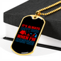 Camper Necklace Camping is Happy Hour Necklace Stainless Steel or 18k Gold Dog Tag 24" Chain-Express Your Love Gifts