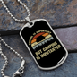 Camper Necklace Camping Is Importanter Necklace Stainless Steel or 18k Gold Dog Tag 24" Chain-Express Your Love Gifts