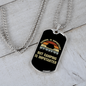 Camper Necklace Camping Is Importanter Necklace Stainless Steel or 18k Gold Dog Tag 24" Chain-Express Your Love Gifts