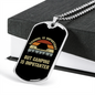 Camper Necklace Camping Is Importanter Necklace Stainless Steel or 18k Gold Dog Tag 24" Chain-Express Your Love Gifts