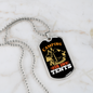 Camper Necklace Camping is in Tents Necklace Stainless Steel or 18k Gold Dog Tag 24" Chain-Express Your Love Gifts
