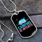 Camper Necklace Camping is Intents Necklace Stainless Steel or 18k Gold Dog Tag 24" Chain-Express Your Love Gifts