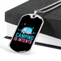 Camper Necklace Camping is Intents Necklace Stainless Steel or 18k Gold Dog Tag 24" Chain-Express Your Love Gifts