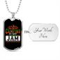 Camper Necklace Camping is My Jam Bear Necklace Stainless Steel or 18k Gold Dog Tag 24" Chain-Express Your Love Gifts