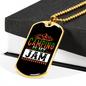 Camper Necklace Camping is My Jam Bear Necklace Stainless Steel or 18k Gold Dog Tag 24" Chain-Express Your Love Gifts