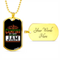 Camper Necklace Camping is My Jam Bear Necklace Stainless Steel or 18k Gold Dog Tag 24" Chain-Express Your Love Gifts