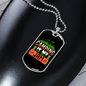 Camper Necklace Camping is My Jam Necklace Stainless Steel or 18k Gold Dog Tag 24" Chain-Express Your Love Gifts