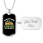 Camper Necklace Camping Is My Job Necklace Stainless Steel or 18k Gold Dog Tag 24" Chain-Express Your Love Gifts