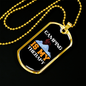Camper Necklace Camping is My Theraphy Bike Necklace Stainless Steel or 18k Gold Dog Tag 24" Chain-Express Your Love Gifts