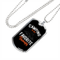 Camper Necklace Camping is My Theraphy Necklace Stainless Steel or 18k Gold Dog Tag 24" Chain-Express Your Love Gifts