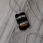 Camper Necklace Camping is My Theraphy Necklace Stainless Steel or 18k Gold Dog Tag 24" Chain-Express Your Love Gifts