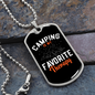 Camper Necklace Camping is My Theraphy Necklace Stainless Steel or 18k Gold Dog Tag 24" Chain-Express Your Love Gifts