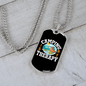 Camper Necklace Camping is Theraphy Necklace Stainless Steel or 18k Gold Dog Tag 24" Chain-Express Your Love Gifts