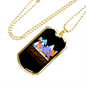 Camper Necklace Camping It's in Tents Necklace Stainless Steel or 18k Gold Dog Tag 24" Chain-Express Your Love Gifts