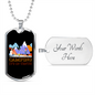 Camper Necklace Camping It's in Tents Necklace Stainless Steel or 18k Gold Dog Tag 24" Chain-Express Your Love Gifts