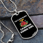 Camper Necklace Camping Kinda Girl White Necklace Stainless Steel or 18k Gold Dog Tag 24" Chain-Express Your Love Gifts