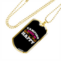Camper Necklace Camping Makes Me Happy Necklace Stainless Steel or 18k Gold Dog Tag 24" Chain-Express Your Love Gifts