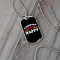 Camper Necklace Camping Makes Me Happy Necklace Stainless Steel or 18k Gold Dog Tag 24" Chain-Express Your Love Gifts