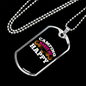 Camper Necklace Camping Makes Me Happy Necklace Stainless Steel or 18k Gold Dog Tag 24" Chain-Express Your Love Gifts