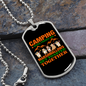 Camper Necklace Camping Marshmallows Toasted Necklace Stainless Steel or 18k Gold Dog Tag 24" Chain-Express Your Love Gifts