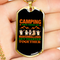 Camper Necklace Camping Marshmallows Toasted Necklace Stainless Steel or 18k Gold Dog Tag 24" Chain-Express Your Love Gifts