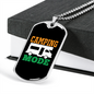 Camper Necklace Camping Mode Camper Necklace Stainless Steel or 18k Gold Dog Tag 24" Chain-Express Your Love Gifts