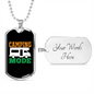 Camper Necklace Camping Mode Camper Necklace Stainless Steel or 18k Gold Dog Tag 24" Chain-Express Your Love Gifts