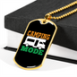 Camper Necklace Camping Mode Camper Necklace Stainless Steel or 18k Gold Dog Tag 24" Chain-Express Your Love Gifts